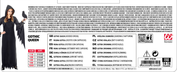 abito regina gotica - immagine 2
